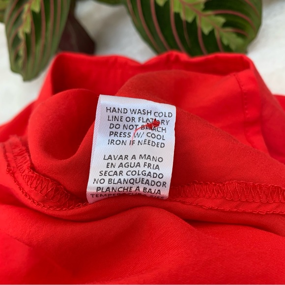 Leshop Red Button Front Fit & Flare Shirt Dress - Picture 8 of 9